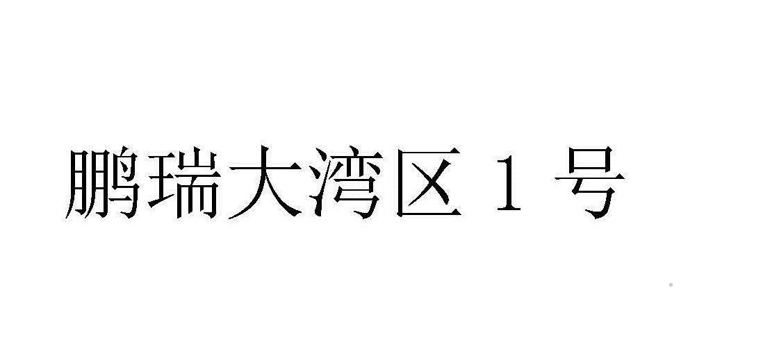 鹏瑞大湾区1号logo